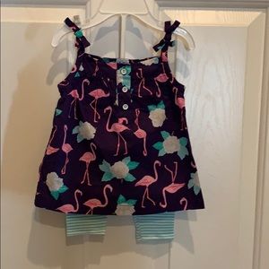 Baby tank top blouse and capris leggings